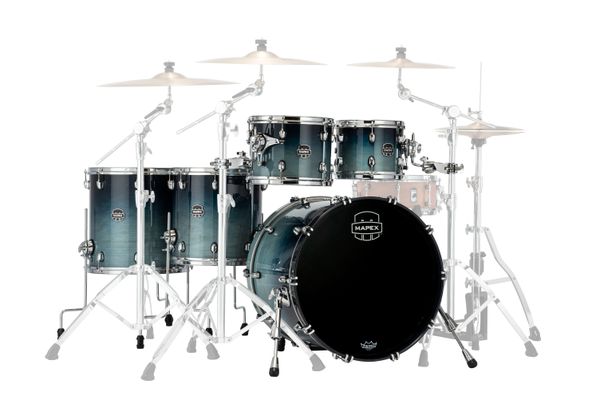 Saturn 22" x 18" Teal Blue Fade