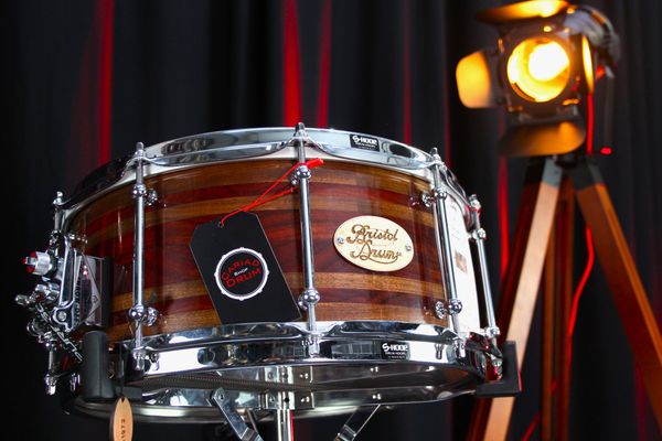 Bristol Drum Co. Segmented Black Walnut & Paduak Snare