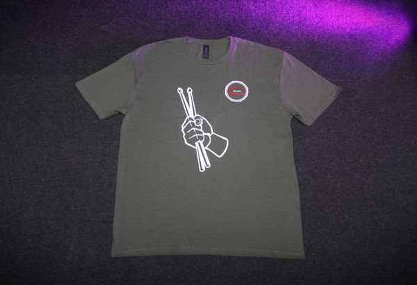 Cariad Adults Drumsticks T-Shirt - Khaki