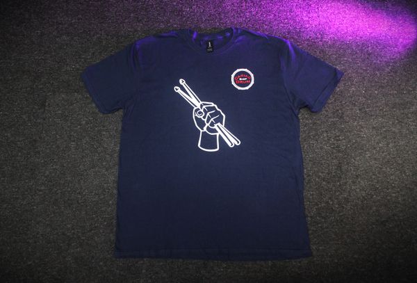 Cariad Adults Drumsticks T-Shirt - Navy