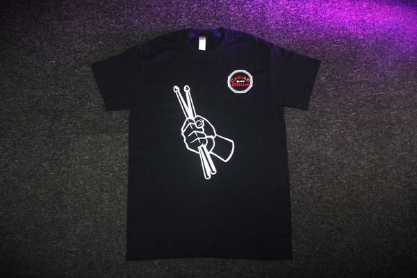 Cariad Adults Drumsticks T-Shirt - Black