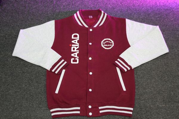 Cariad Varsity Jacket - Burgundy