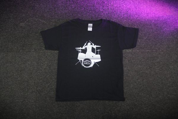 Cariad Youth Drummer T-Shirt - Black/White