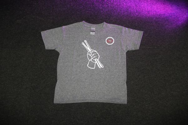 Cariad Youth Drumsticks T-Shirt - Light Grey