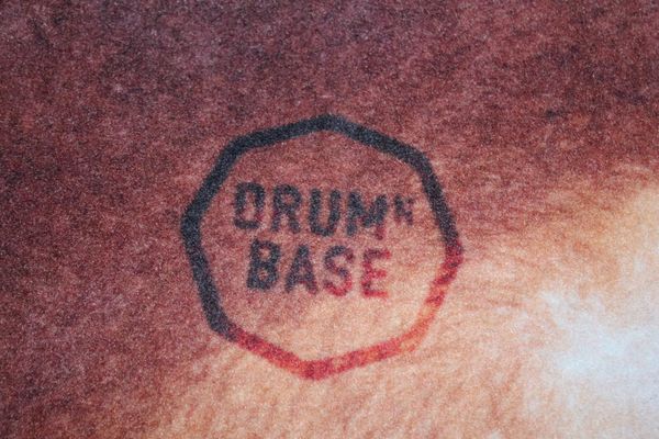 DRUMnBASE Vegan Cow Print Drum Rug - Brown