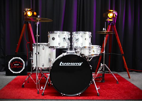 Ludwig Accent Fuse 5pc Drum Kit - Silver Sparkle