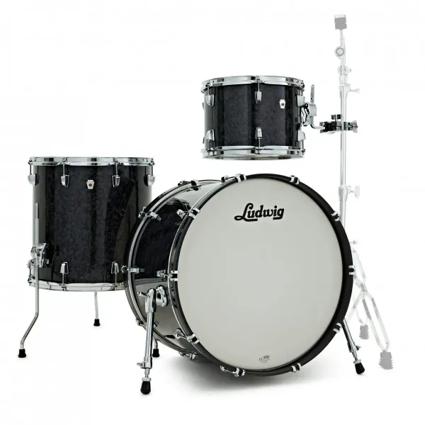 Ludwig Neusonic 22" Fab 3pc Shell Pack - Ebony Pearl