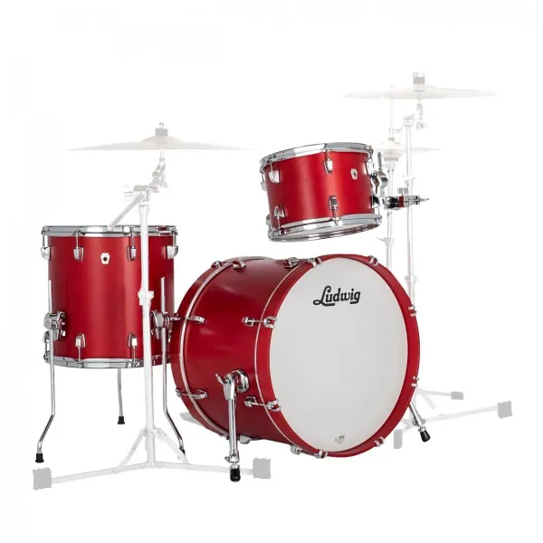 Ludwig Neusonic 22" Fab 3pc Shell Pack - Satin Diablo Red