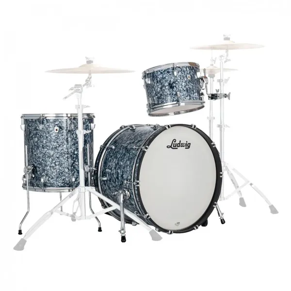 Ludwig Neusonic 22" Fab 3pc Shell Pack - Steel Blue Pearl