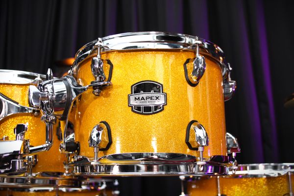 Mapex Mars Birch 22'' Drum Kit w/ Hardware & Cymbals - Sunflower Sparkle