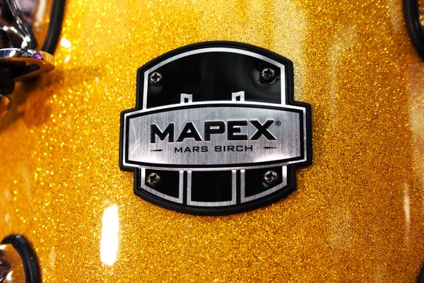 Mapex Mars Birch 22'' Drum Kit w/ Hardware & Cymbals - Sunflower Sparkle