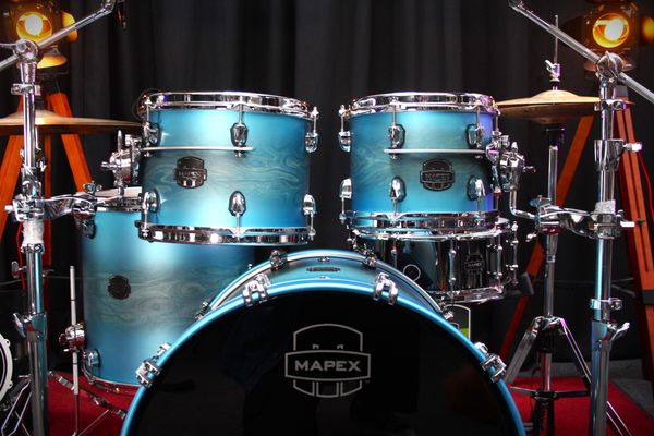 Mapex Saturn Evolution Rock Birch 4 Piece Shell Pack - Exotic Azure Burst Lacquer