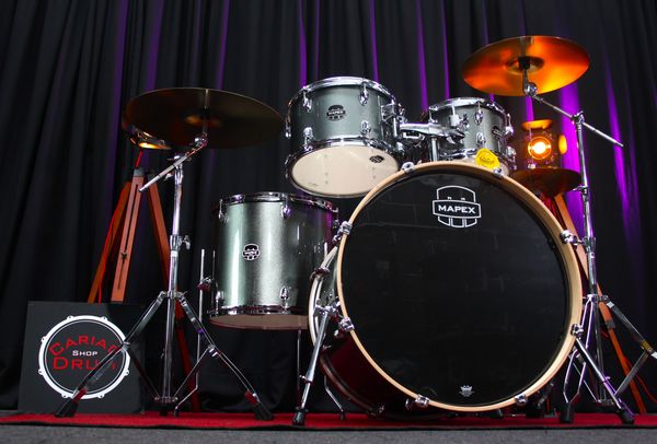 Mapex Venus 22'' 5pc Drum Kit w/ Hardware & Cymbals - Steel Metallic Blue