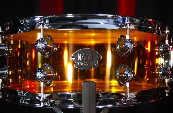 Natal Acrylic 14'' x 5.5 '' Snare Drum - Transparent Orange
