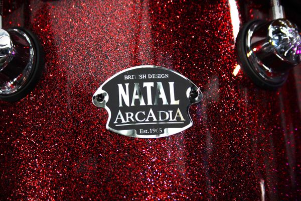 Natal Arcadia 5pc 22'' Drum Kit w/hardware - Burgundy Sparkle