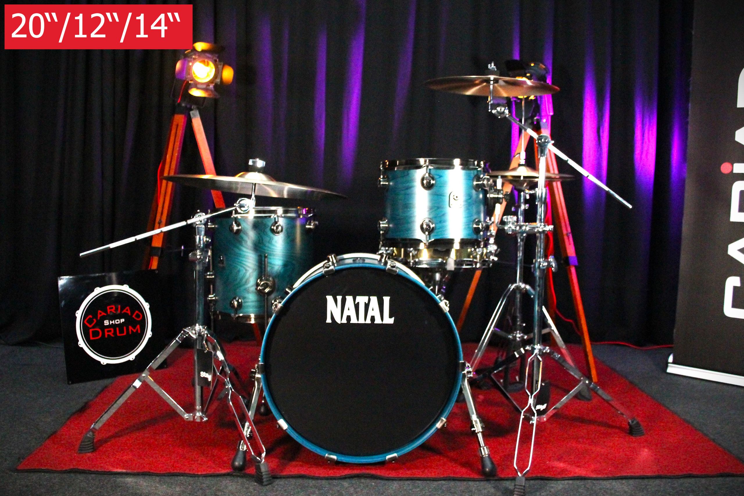 Natal Café Racer 3pc 20''/12''/14'' Shell Pack - Cerulean Blue