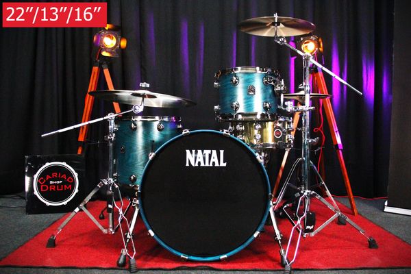 Natal Café Racer 3pc 22''/13''/16'' Shell Pack -Cerulean Blue