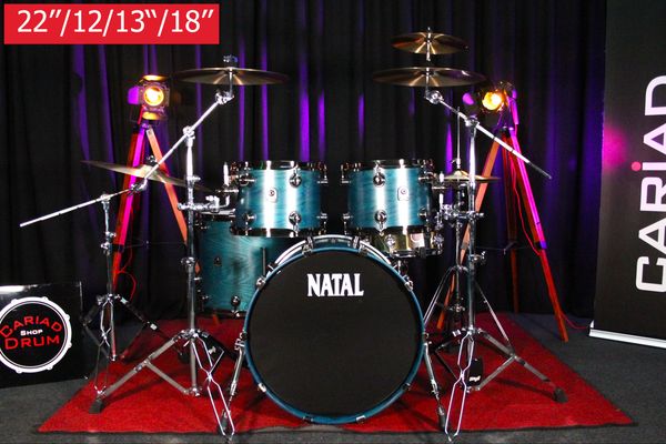 Natal Café Racer 4pc 22''/12''/13''/16'' Shell Pack - Cerulean Blue 