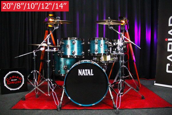 Natal Café Racer 5pc 20''/8''/10''/12''/14'' Shell Pack - Cerulean Blue