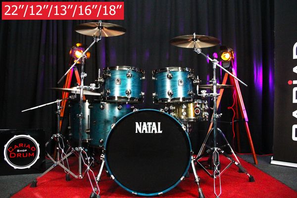 Natal Café Racer 5pc 22''/12''/13''/16''/18'' Shell Pack - Cerulean Blue