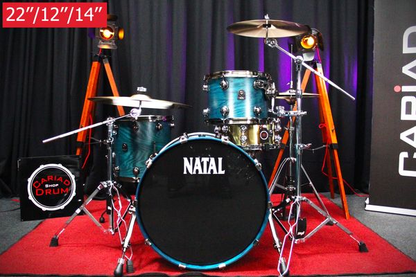 Natal Cafe Racer 3pc 22''/12''/14'' Shell Pack - Cerulean Blue