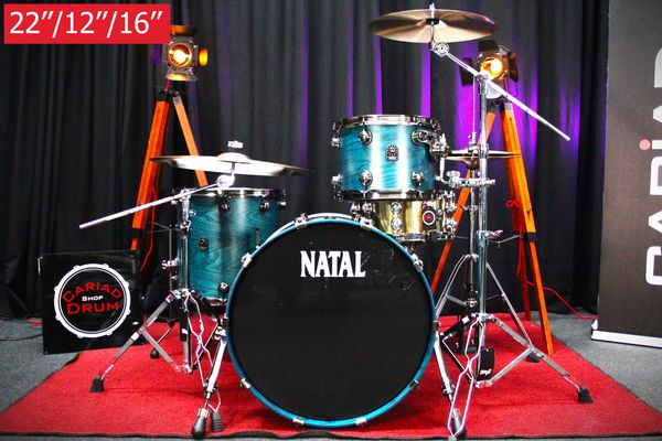 Natal Cafe Racer 3pc 22''/12''/16'' Shell Pack - Cerulean Blue