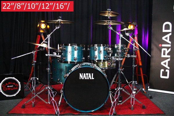 Natal Cafe Racer 5pc 22''/8''/10''/12''/16'' Shell Pack - Cerulean Blue