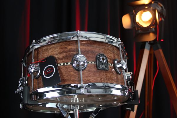 Natal Cafe Racer Tulipwood Snare Drum With Gloss Inlay