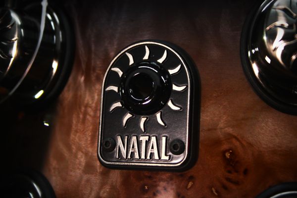 Natal Mappa Burl 14'' x 7'' Snare Drum - Black Smoked Gloss