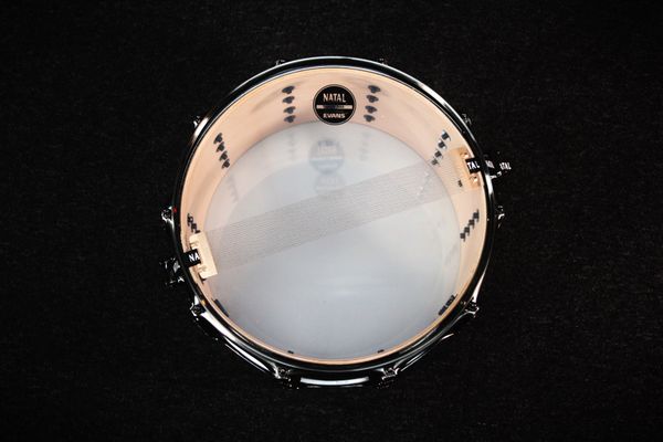 Natal Mappa Burl 14'' x 7'' Snare Drum - Black Smoked Gloss