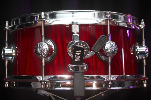 Natal Stave Snare Ash 12'' Snare Drum - Red 
