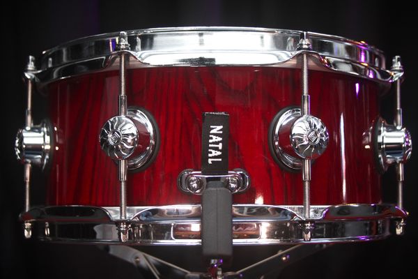 Natal Stave Snare Ash 12'' Snare Drum - Red 