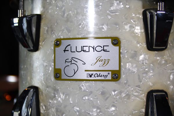 Odery Fluence Jazz 4pc Drum Kit w/ Hardware - White Marine Pearl