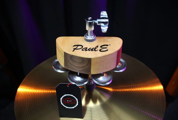 PaulE Min-E #34 Ash/Cherry/Maple/Walnut Jingle Block w/ Stainless Steel Jingles