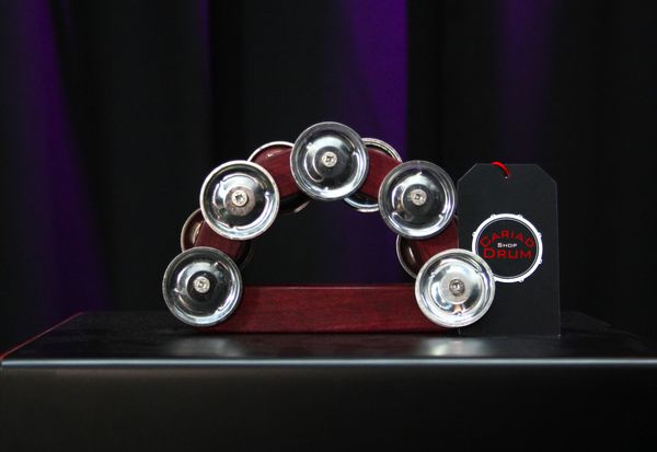 PaulE Mom-E #6 Purpleheart Tambourine w/ Nickel Steel
