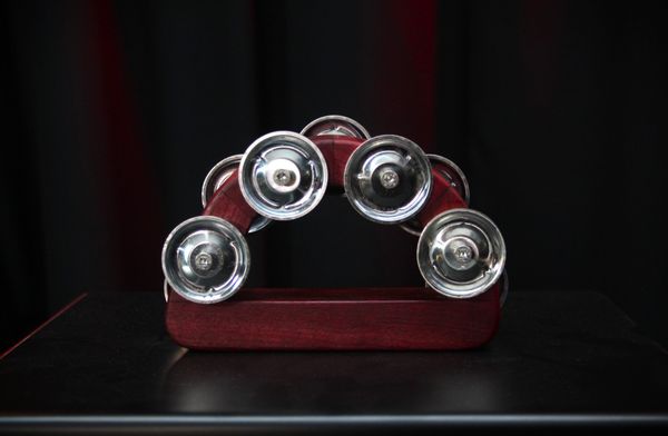 PaulE Mom-E #6 Purpleheart Tambourine w/ Nickel Steel