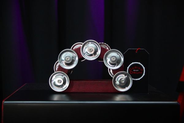 PaulE Mom-E #8 Purpleheart Tambourine w/ Nickel Steel