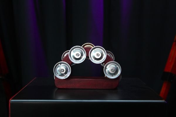 PaulE Mom-E #8 Purpleheart Tambourine w/ Nickel Steel