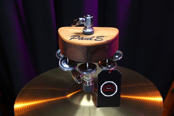 PaulE Moon-E #73 Cherry & Brimstone Ash Jingle Block w/ Mid East Nickel Plated Steel Jingles