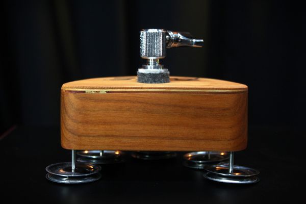 PaulE Moon-E #73 Cherry & Brimstone Ash Jingle Block w/ Mid East Nickel Plated Steel Jingles
