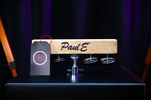 PaulE Starr-E Maple Jingle Block w/ 4 Nickel Steel & Clutch