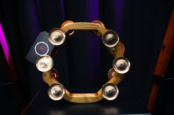 PaulE Stev-E #5 Cedar Of Lebanon Tambourine w/ Bronze Jingles