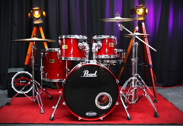 Pearl Prestige Session Select Maple Mahogany - Cherry Red Lacquer