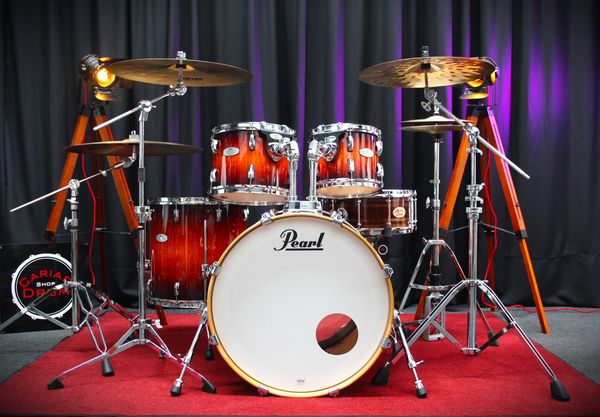 Pearl Vision Maple 4pc Acoustic Drum Kit - Volcanic Burst