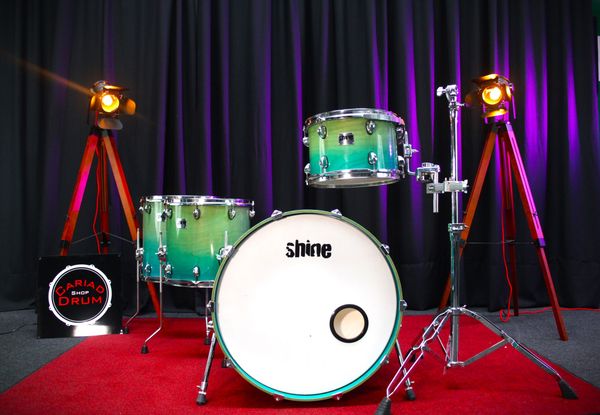 Shine Definition Birch Series 4pc Acoustic Drum Kit - Seawater Fade