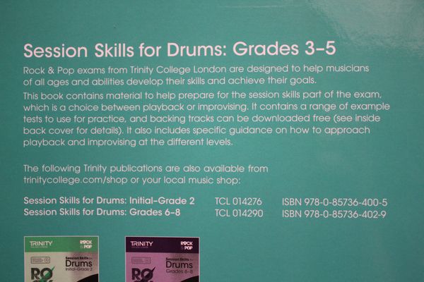 Trinity Session Skills For Drums - Grades 3-5 Book