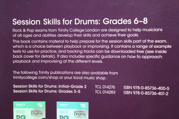 Trinity Session Skills For Drums - Grades 6-8 Book